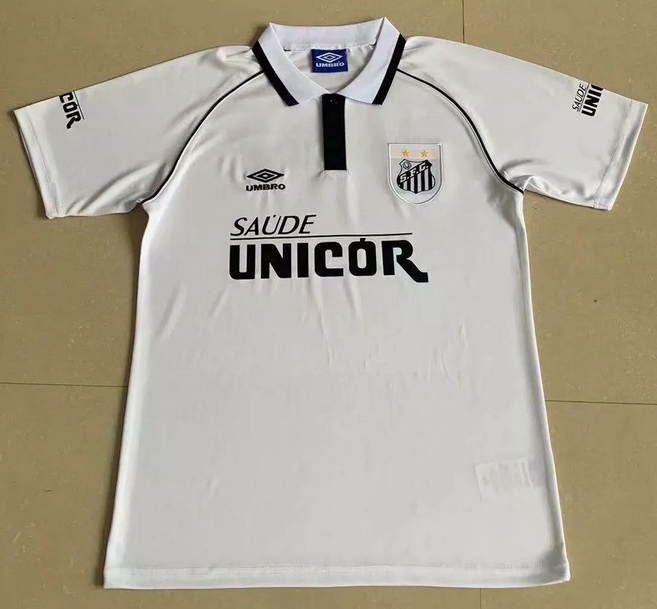 1997 Santos FC Retro Home Kit Soccer Jersey